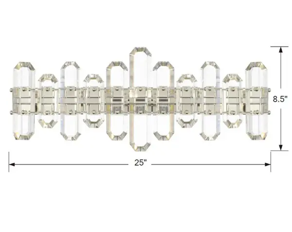 Bolton 25" Crystal Bathroom Vanity Light - Image 13