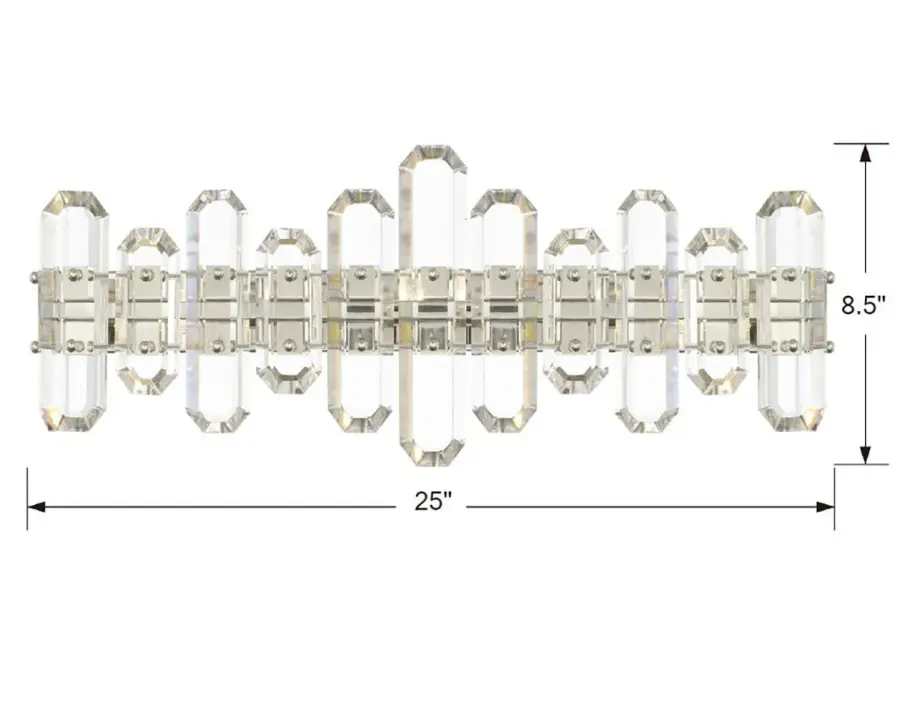 Bolton 25" Crystal Bathroom Vanity Light - Image 13