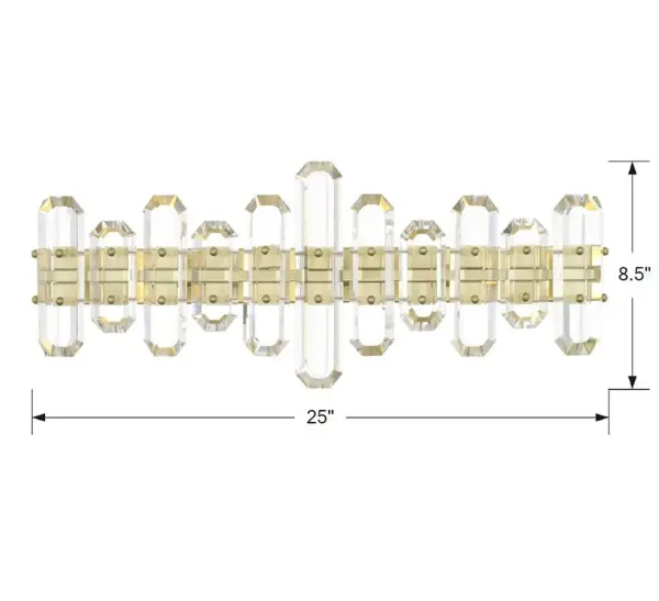 Bolton 25" Crystal Bathroom Vanity Light - Image 7