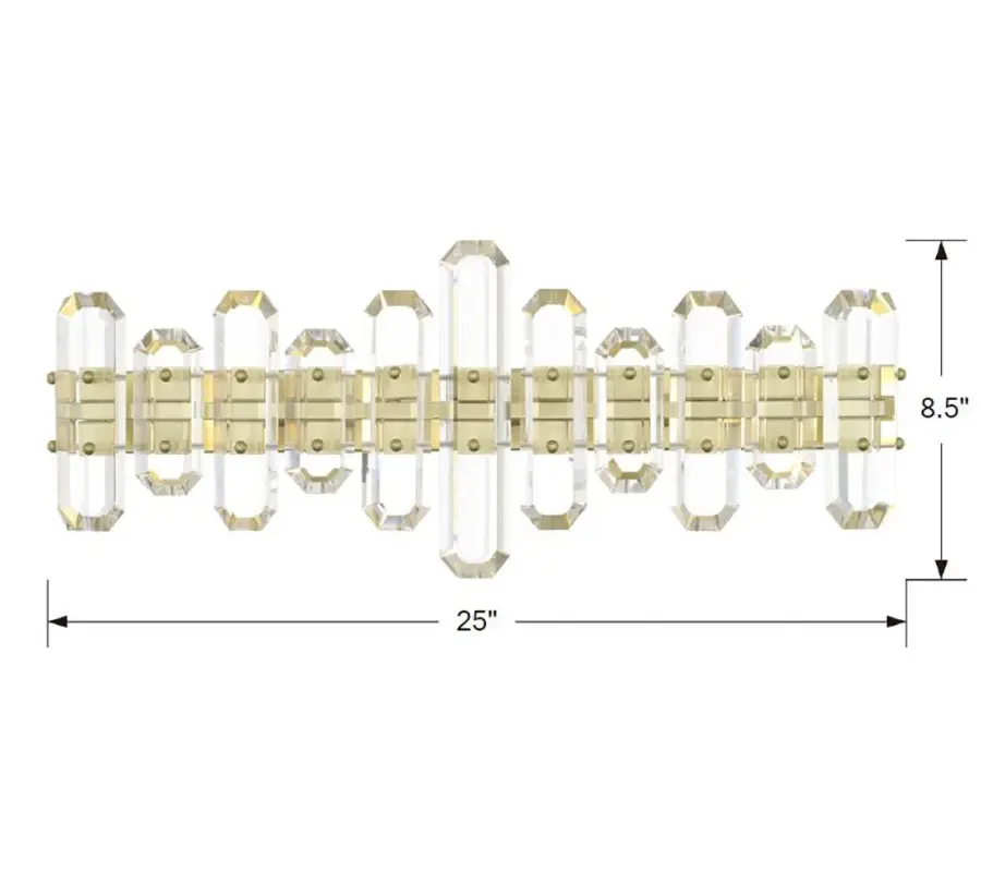Bolton 25" Crystal Bathroom Vanity Light - Image 7
