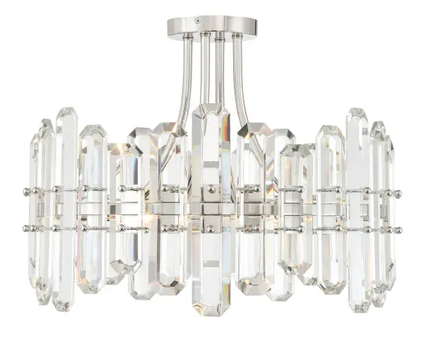 Bolton 20.75" Semi Flush Mount in Aged Brass - Image 8