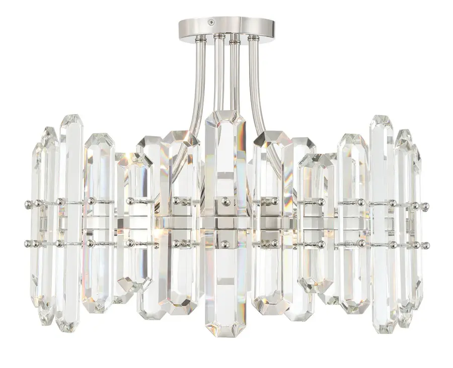 Bolton 20.75" Semi Flush Mount in Aged Brass - Image 8