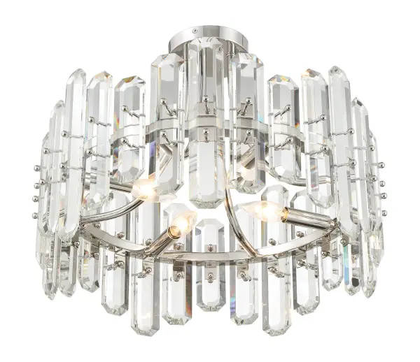 Bolton 20.75" Semi Flush Mount in Aged Brass - Image 9