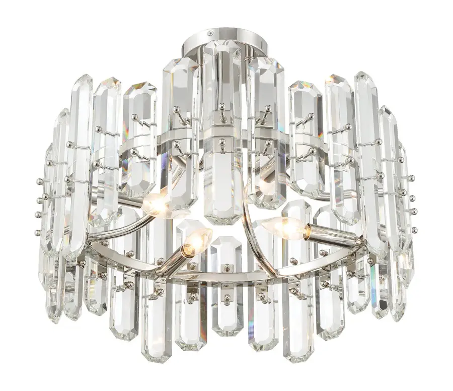 Bolton 20.75" Semi Flush Mount in Aged Brass - Image 9