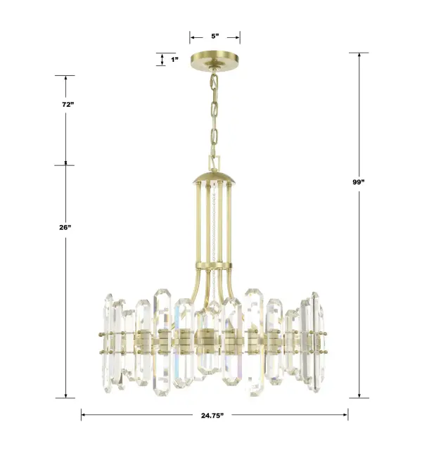 Bolton 24.75" Crystal Chandelier - Image 6