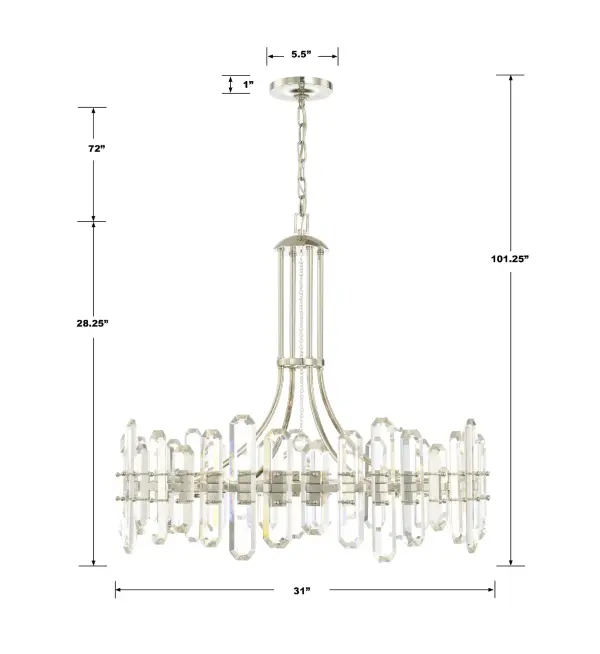 Bolton 31" Crystal Chandelier - Image 14