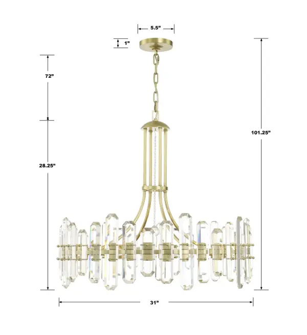 Bolton 31" Crystal Chandelier - Image 8