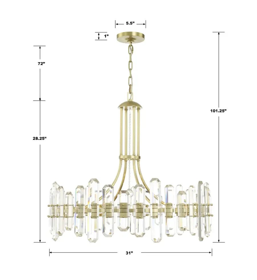 Bolton 31" Crystal Chandelier - Image 8