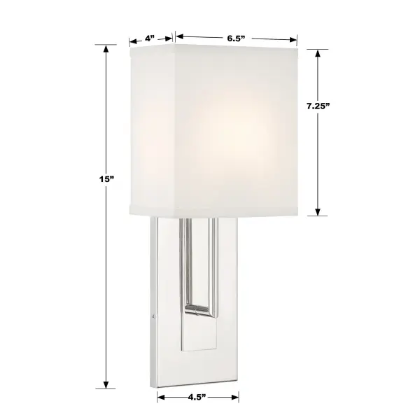 Brent 6.5" Wall Sconce in Polished Nickel - Image 21