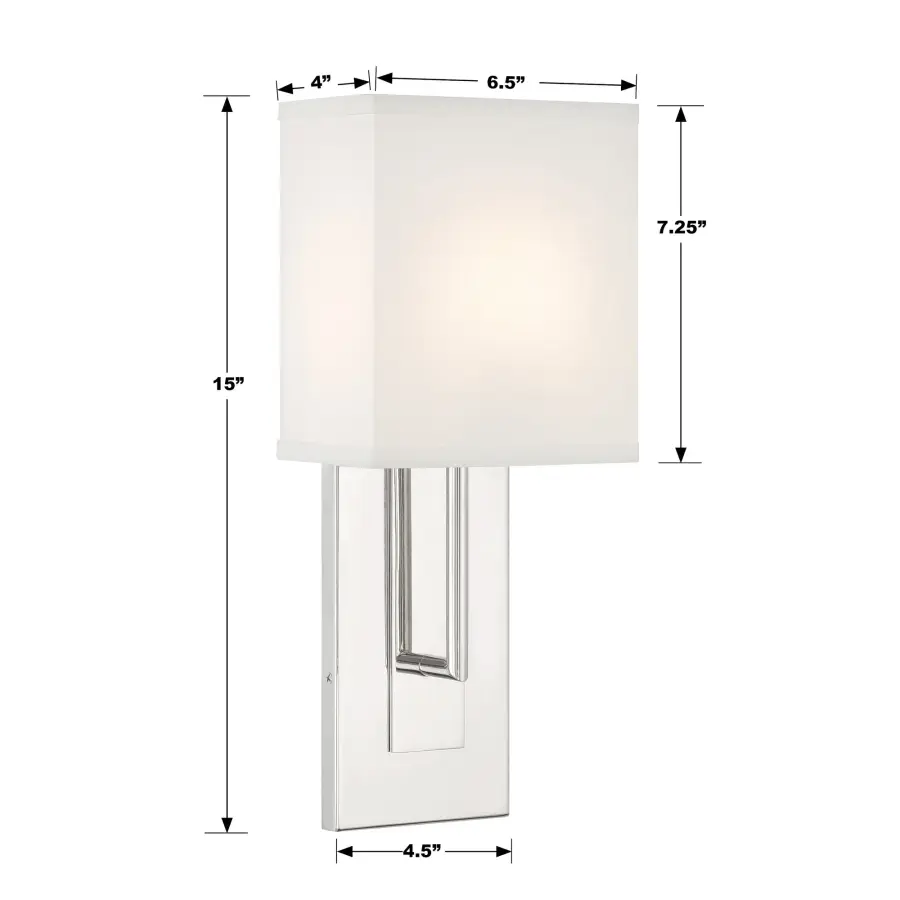 Brent 6.5" Wall Sconce in Polished Nickel - Image 21