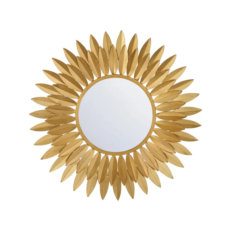 Broche 20" Sunburst Mirror in Antique Gold - Image 1