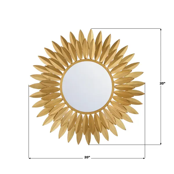 Broche 20" Sunburst Mirror in Antique Gold - Image 7