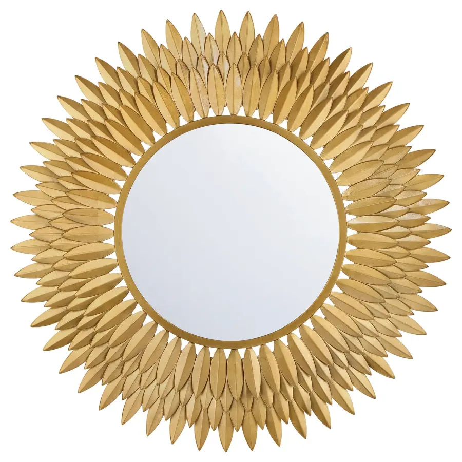 Broche 30" Sunburst Mirror in Antique Gold - Image 1