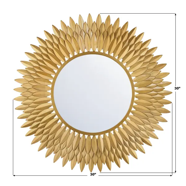 Broche 30" Sunburst Mirror in Antique Gold - Image 7