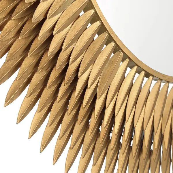 Broche 46.75" Sunburst Mirror in Antique Gold - Image 4