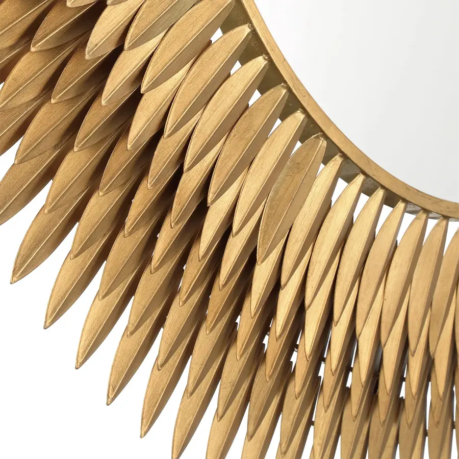 Broche 46.75" Sunburst Mirror in Antique Gold - Image 4