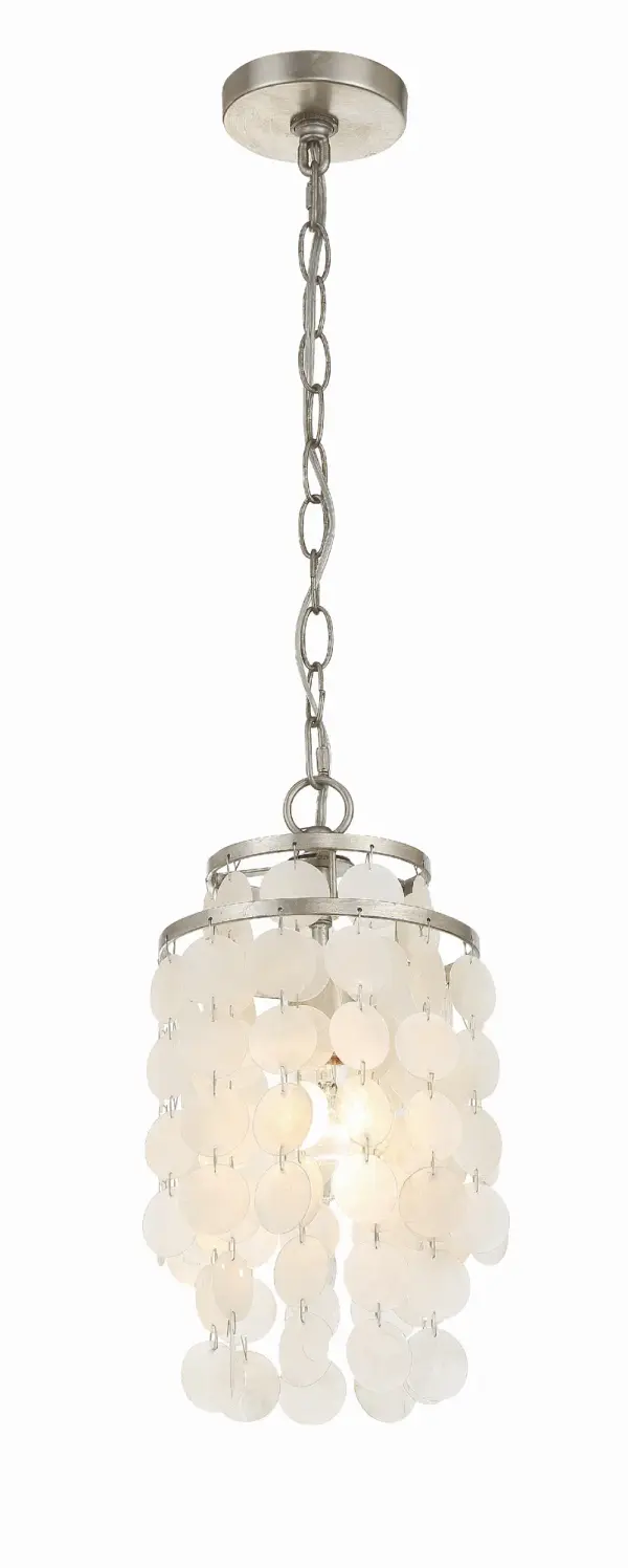 Brielle 7" Chandelier in Antique Silver - Image 2