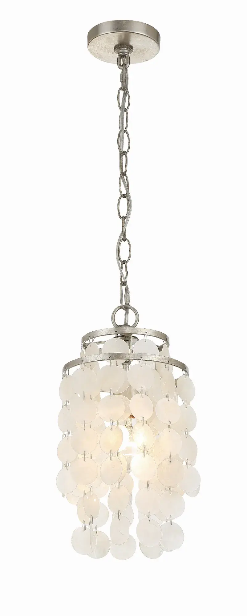 Brielle 7" Chandelier in Antique Silver - Image 2