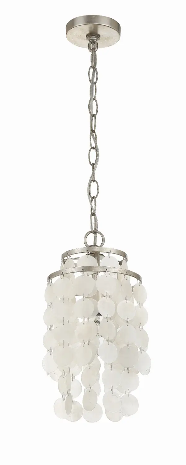 Brielle 7" Chandelier in Antique Silver - Image 3