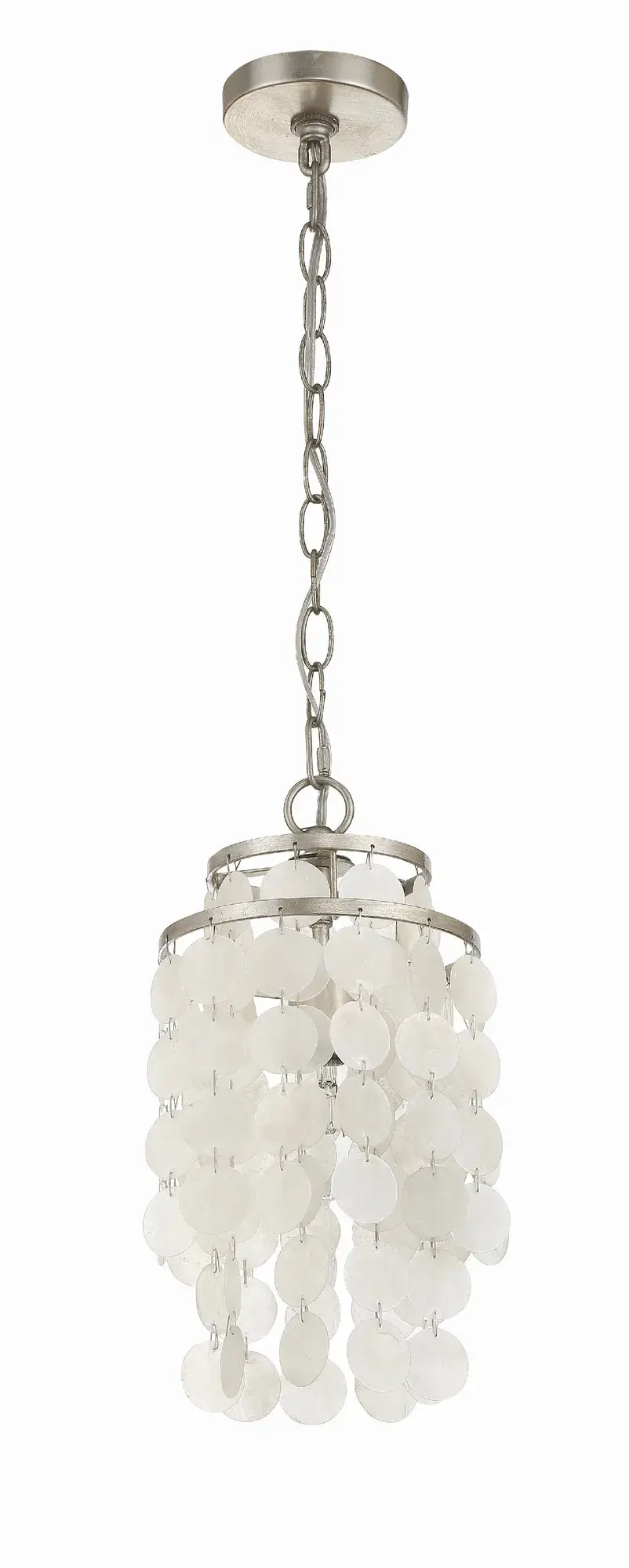 Brielle 7" Chandelier in Antique Silver - Image 3