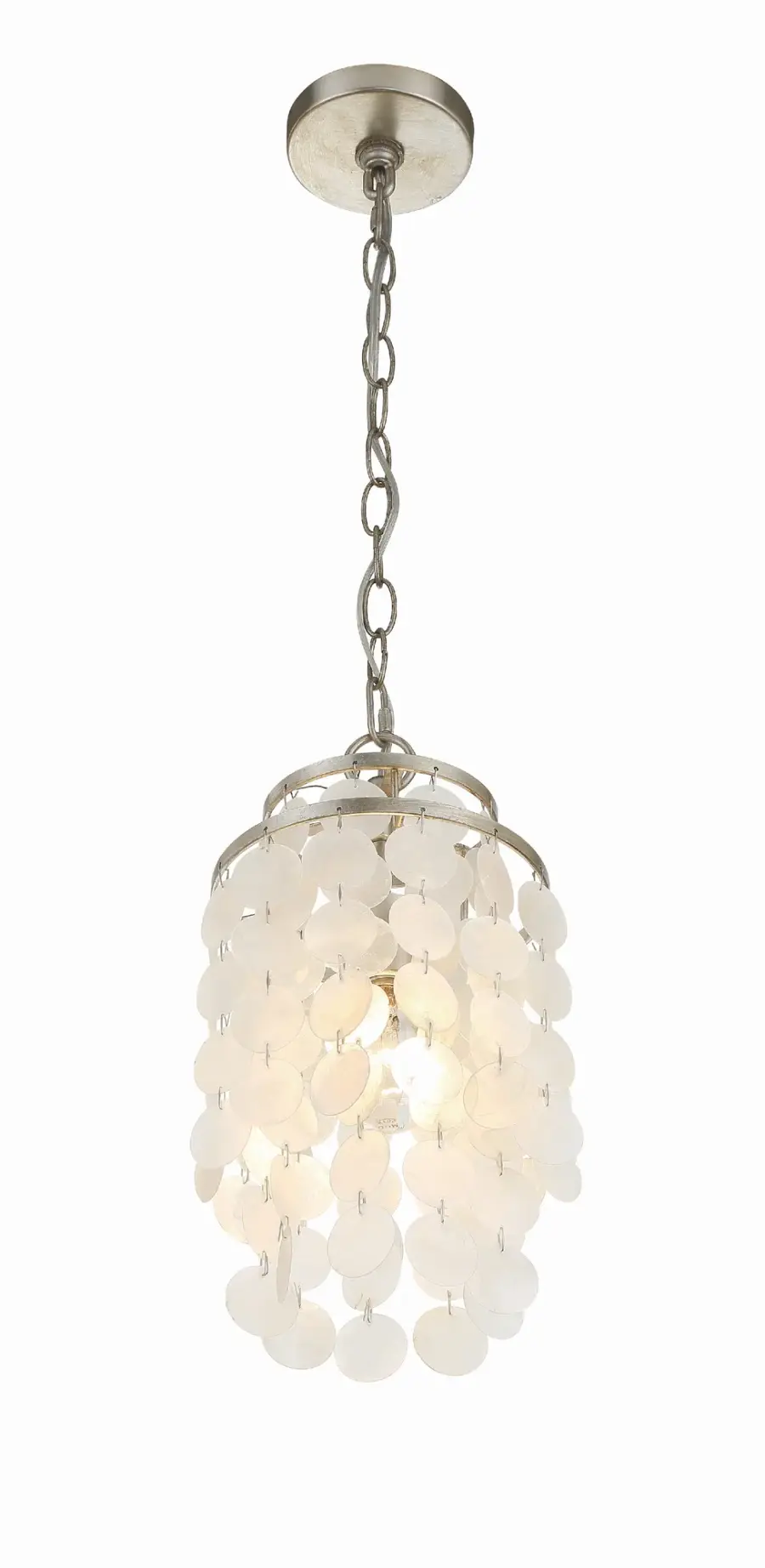 Brielle 7" Chandelier in Antique Silver - Image 4