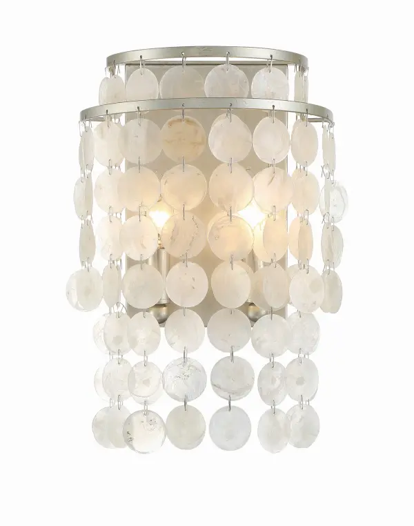 Brielle 9" Sconce in Antique Silver - Image 1