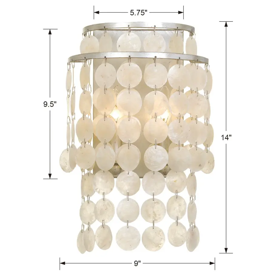 Brielle 9" Sconce in Antique Silver - Image 5