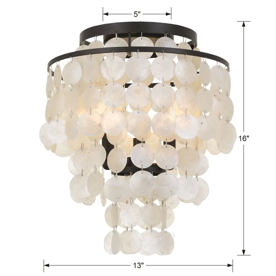 Brielle 13" Flush Mount in Dark Bronze - Image 6