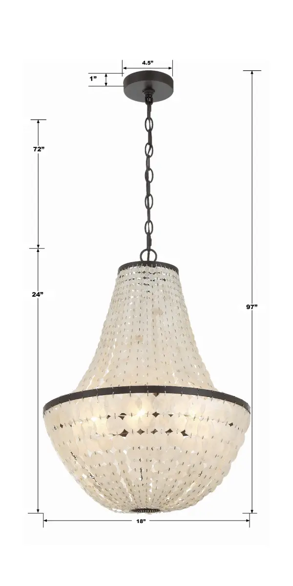 Brielle 18" Chandelier in Dark Bronze - Image 7