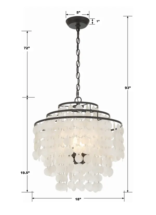 Brielle 18" Chandelier in Dark Bronze - Image 8