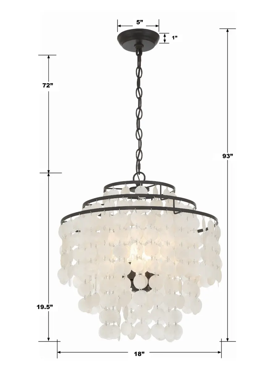 Brielle 18" Chandelier in Dark Bronze - Image 8