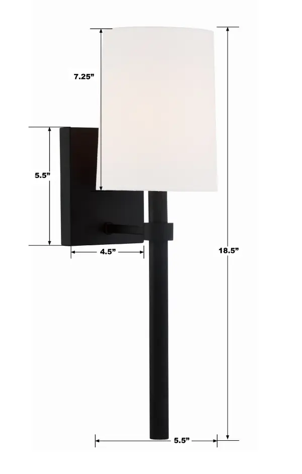 Bromley 5.5" Wall Sconce in Black Forged - Image 17