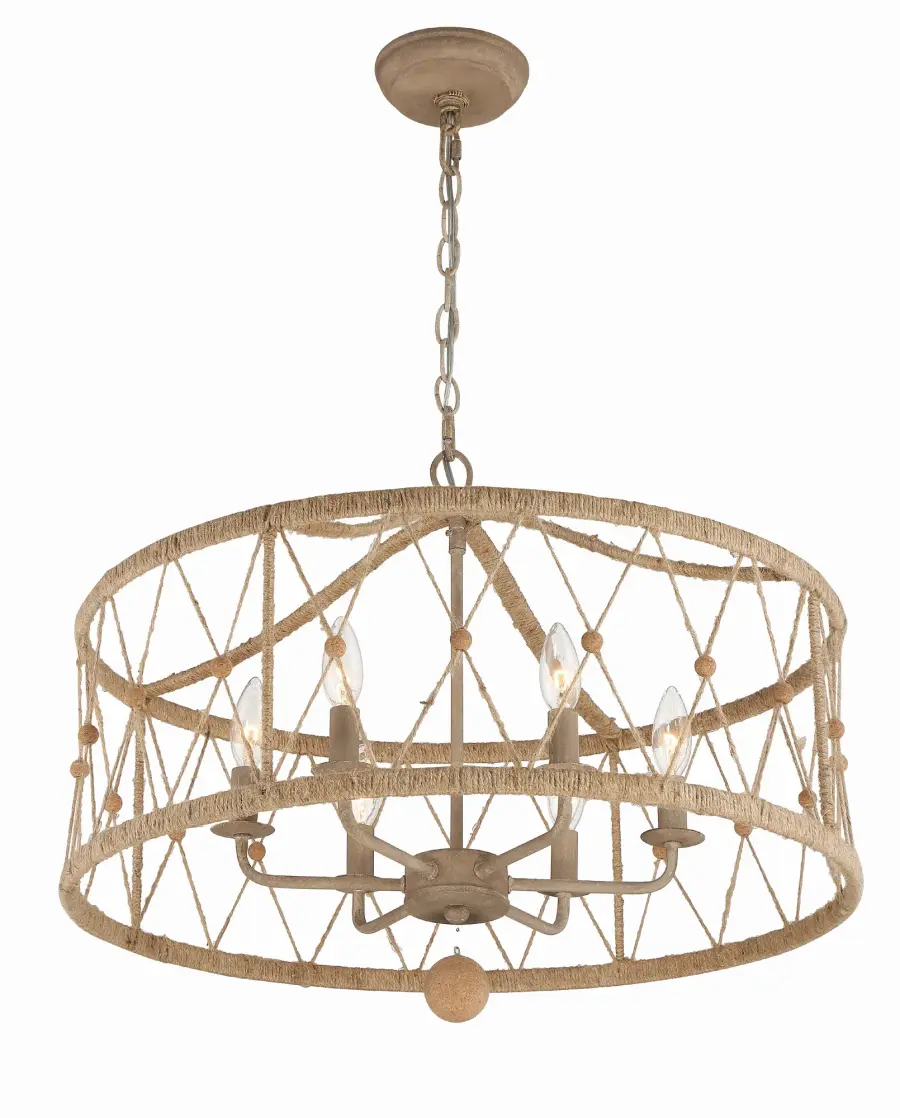 Brixton 24" Natural Jute Chandelier - Image 2