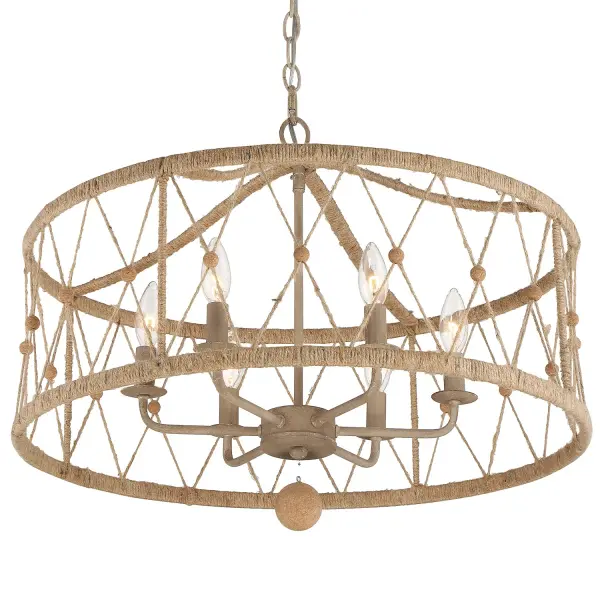 Brixton 24" Natural Jute Chandelier - Image 3