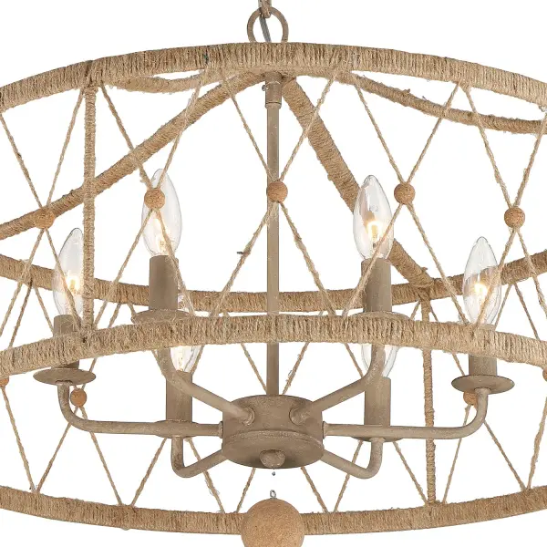 Brixton 24" Natural Jute Chandelier - Image 4