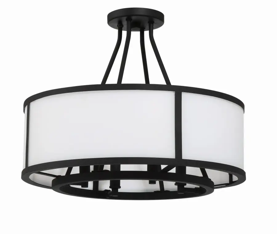 Bryant 18" Semi Flush Mount in Black Forged - Image 2
