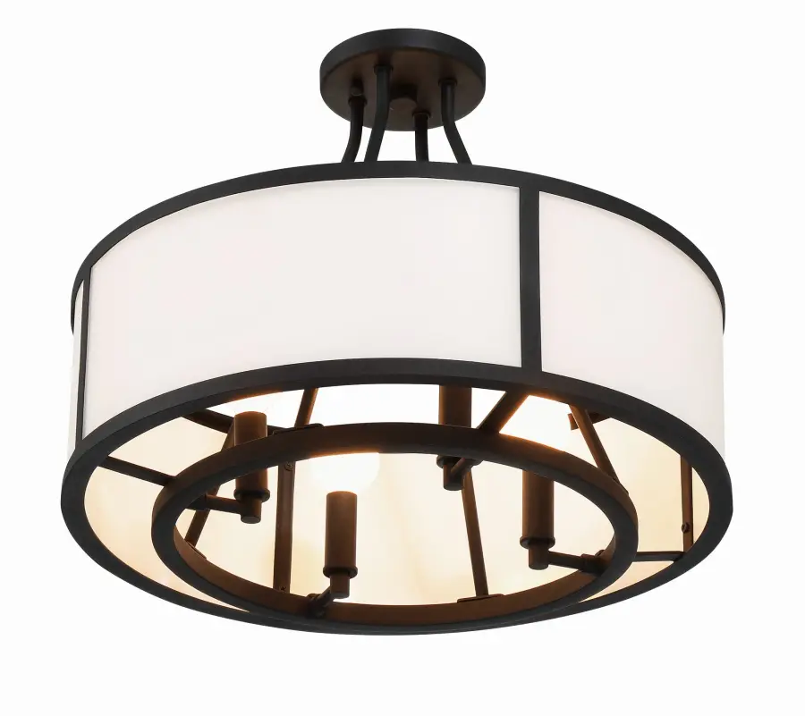 Bryant 18" Semi Flush Mount in Black Forged - Image 3