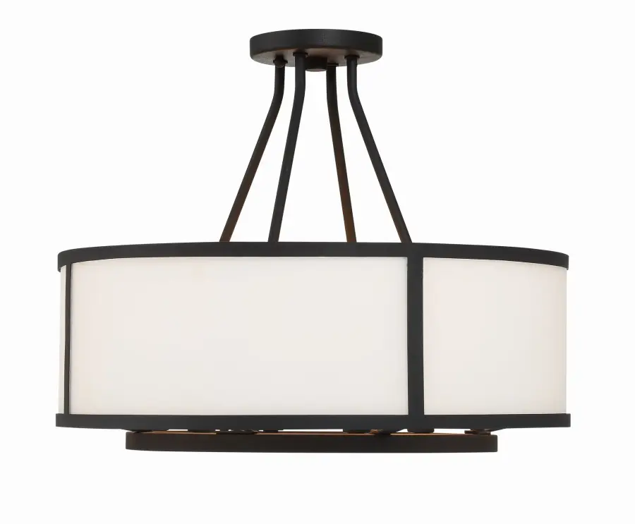 Bryant 18" Semi Flush Mount in Black Forged - Image 4
