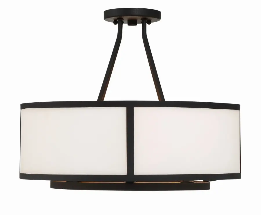 Bryant 18" Semi Flush Mount in Black Forged - Image 5