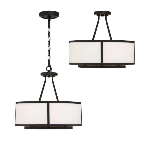 Bryant 18" Semi Flush Mount in Black Forged - Image 6