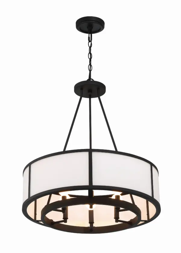 Bryant 24" Drum Chandelier in Black Forged - Image 2