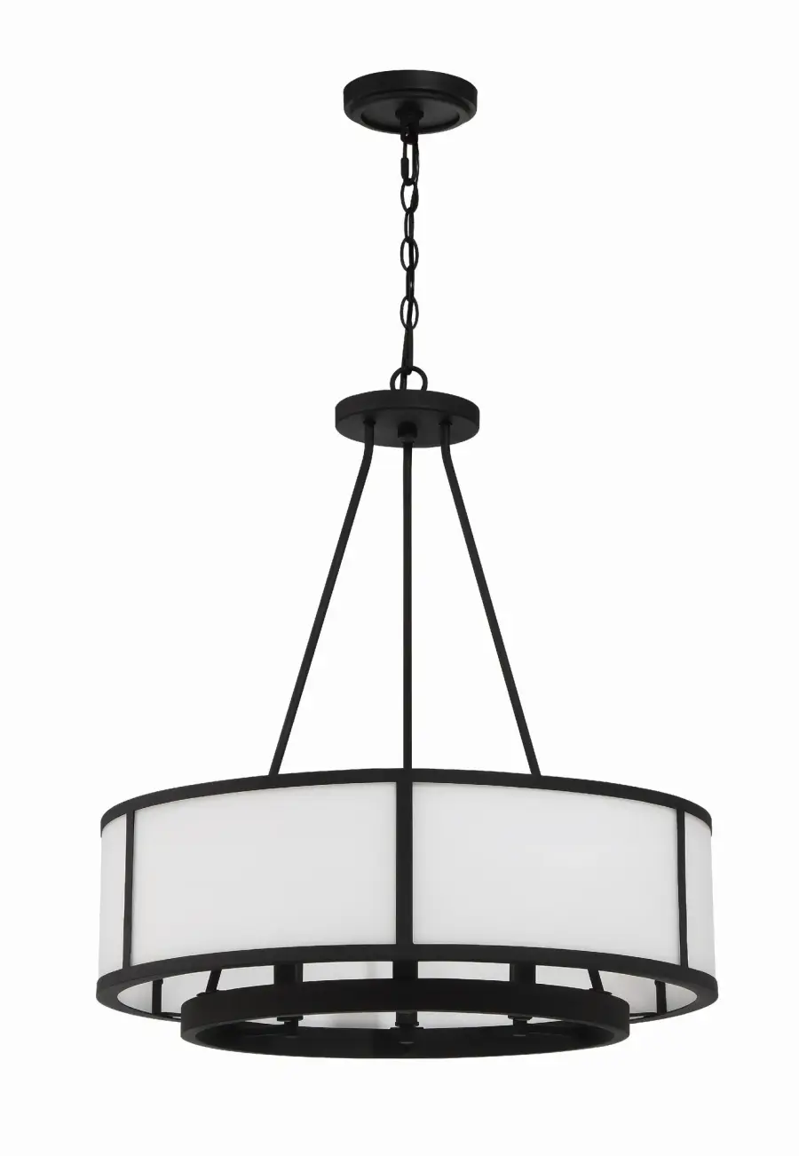 Bryant 24" Drum Chandelier in Black Forged - Image 3