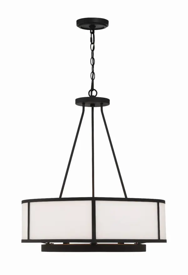 Bryant 24" Drum Chandelier in Black Forged - Image 4
