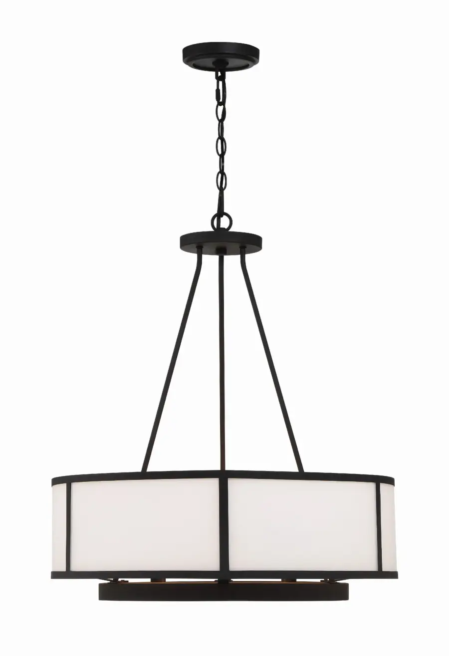 Bryant 24" Drum Chandelier in Black Forged - Image 4