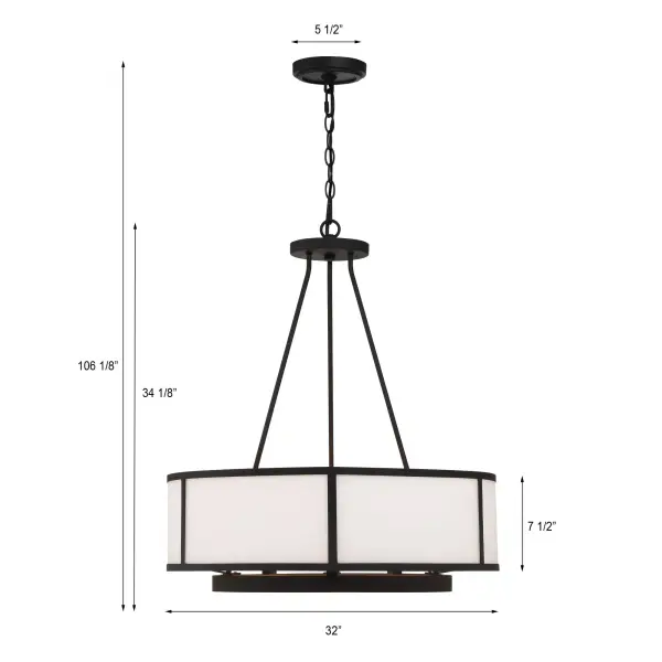 Bryant 32" Drum Chandelier - Image 7