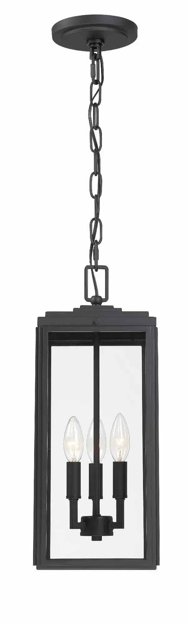 Byron 7.5" Outdoor Pendant in Matte Black - Image 1
