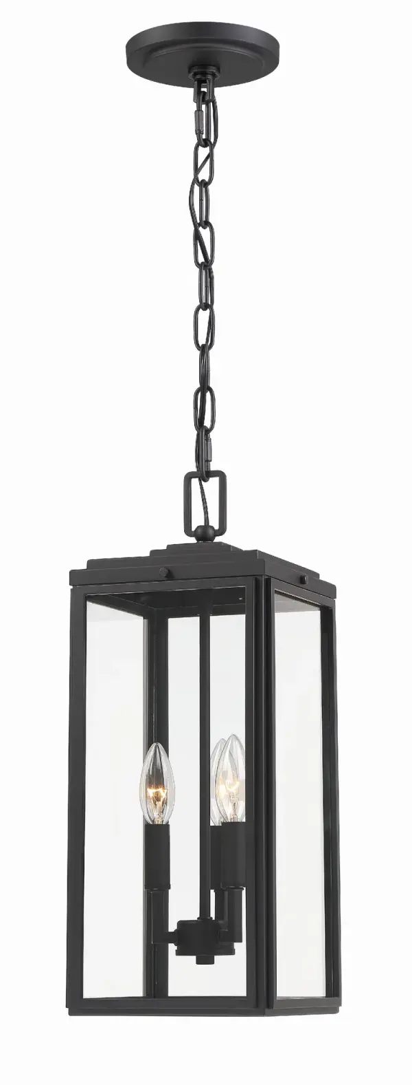 Byron 7.5" Outdoor Pendant in Matte Black - Image 3