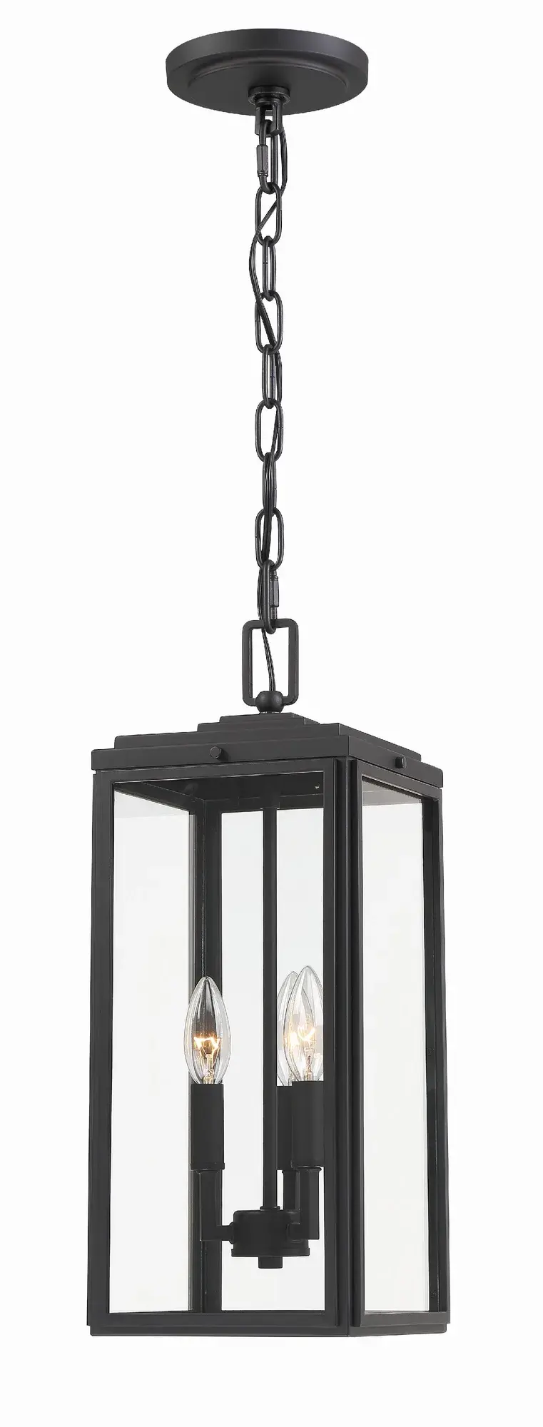 Byron 7.5" Outdoor Pendant in Matte Black - Image 3
