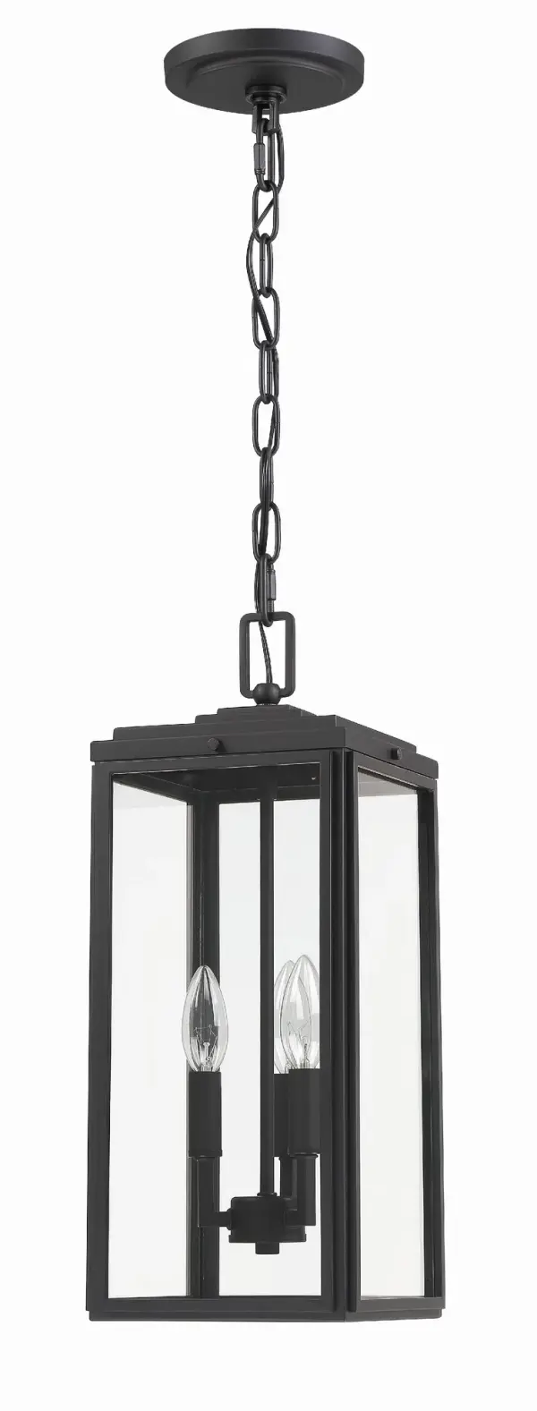 Byron 7.5" Outdoor Pendant in Matte Black - Image 4