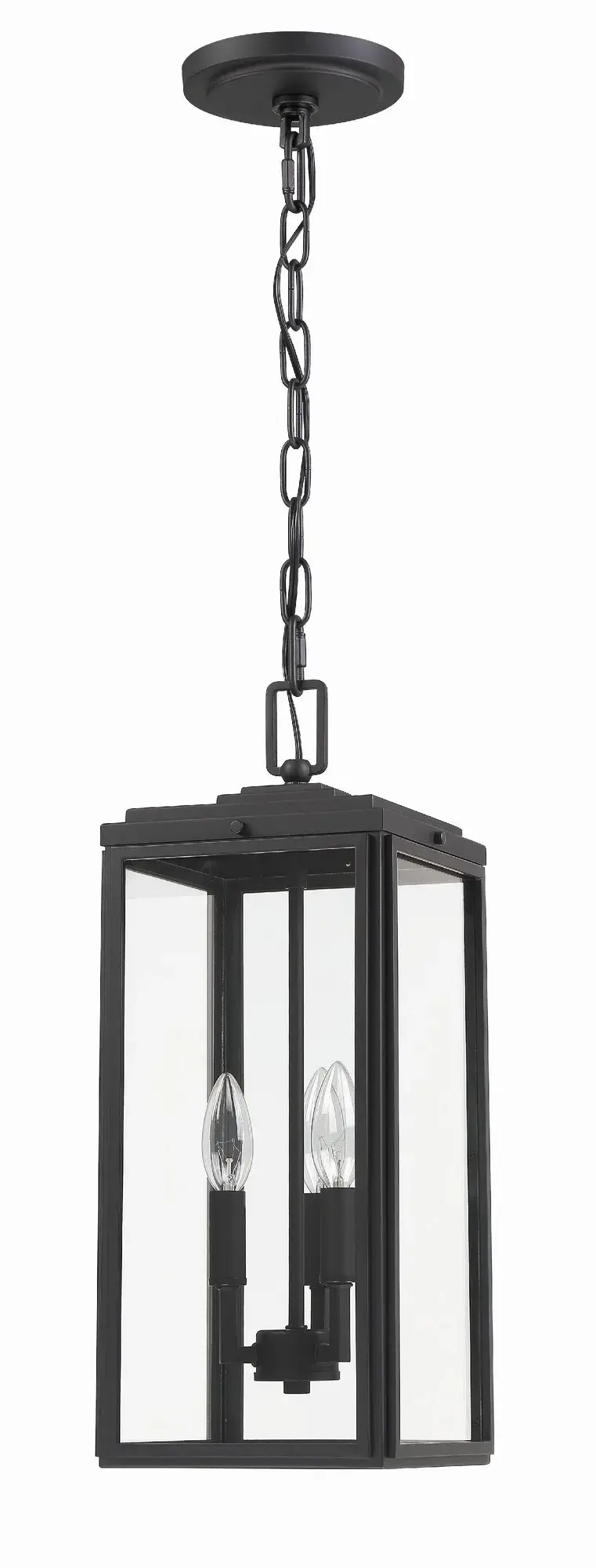 Byron 7.5" Outdoor Pendant in Matte Black - Image 4